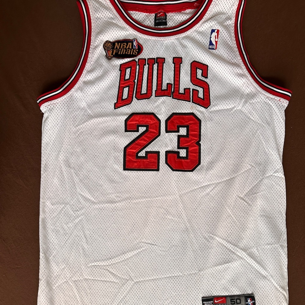 Vintage Michael Jordan Jersey Nike NBA Finals Patch 97-98 Chicago Bulls XL 50